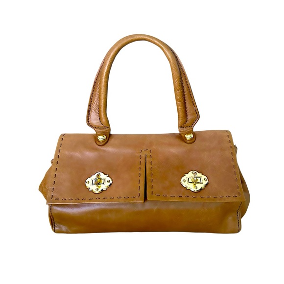 Cynthia Rowley Leather Brown Top-Handle Bag - Picture 1 of 12